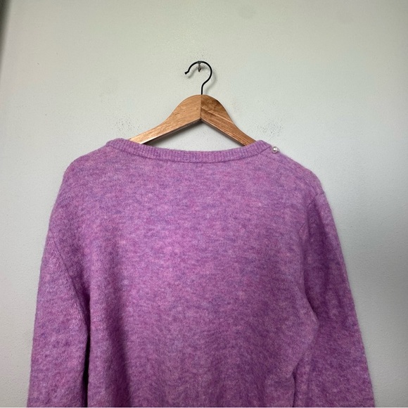 NWT Paris Atelier & Other Stories Pullover Pearl-Beaded Knit Sweater in Lilac M - Picture 11 of 16